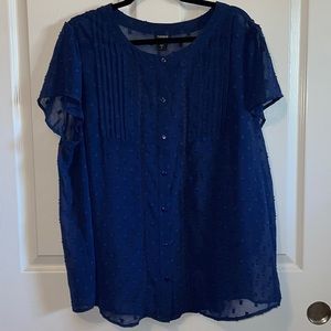 Torrid Blue Blouse Elegant and Versatile